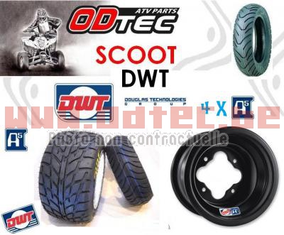Package Aloy DWT A5 YAMAHA BLACK SERIES 130/70-10 + 225/45-10